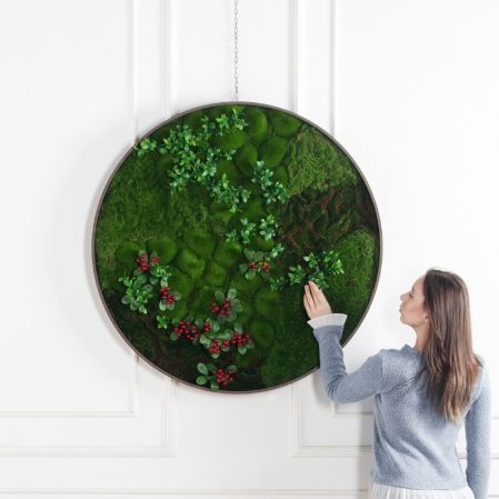 ФП20-4(з)(F) Фитопанно искусственное d100см в светлой раме