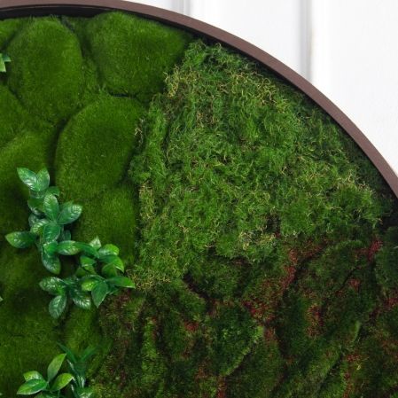 ФП20-4(з)(F) Фитопанно искусственное d100см в светлой раме ФП20-4(з)(F) Фитопанно искусственное d100см в светлой раме