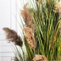 К351-6(з)(F) Трава Осока искусственная h200см в кокосовом боксе d60 h10см с мхом