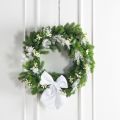 В15-1(Пр)(F) Венок искусственный НГ d70см, с белым декором
