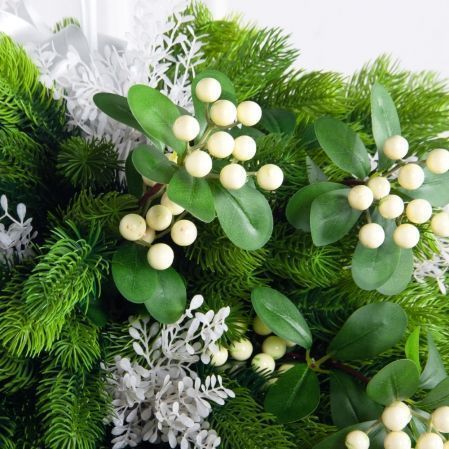 К559-1(Пр)(F) Композиция искусственная подвесная НГ d50см, с белым декором