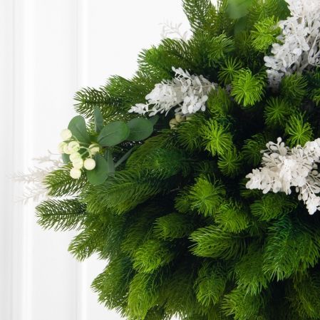 К559-1(Пр)(F) Композиция искусственная подвесная НГ d50см, с белым декором