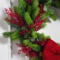 ВН15-2(Пр)(F)(Чп) Венок искусственный НГ d70см, с красным декором