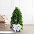 120/289-2(Пр)(Fix)(F) Ель искусственная h120см с белым декором на основании