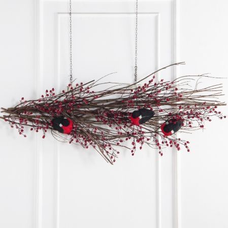 Л185(Пр)(Fix)(F)(Чп) Лиана искусственная со снегирями L150см