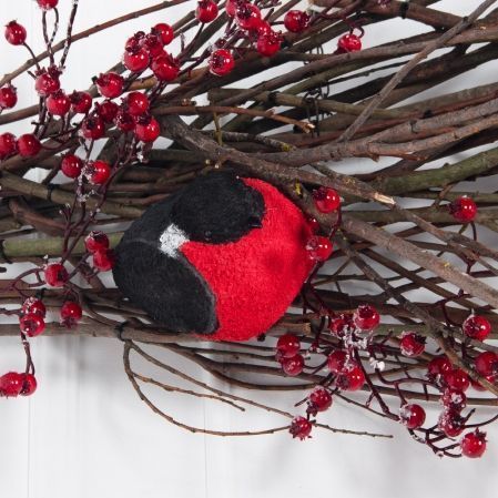 Л185(Пр)(Fix)(F)(Чп) Лиана искусственная со снегирями L150см