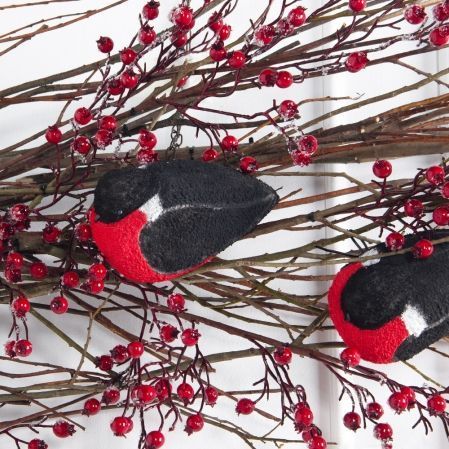 Л185(Пр)(Fix)(F)(Чп) Лиана искусственная со снегирями L150см