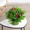 КНг57-6(з)(F) Композиция НГ искусственная с ягодами на основании d15 h10см