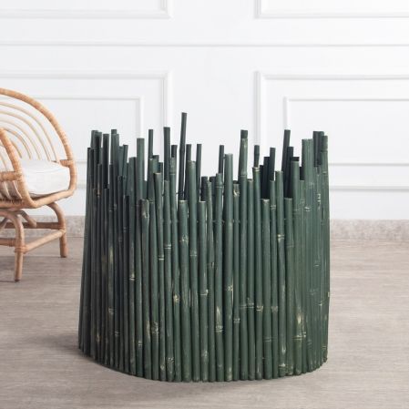 Кашпо-рама из бамбука d65 h65см, зеленое(F)