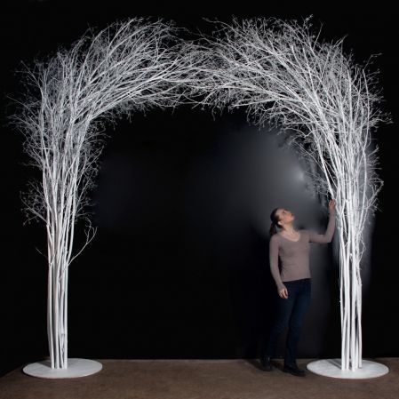 ДА09(з)(F) Декоративная искусственная арка с белыми ветками  350х280см