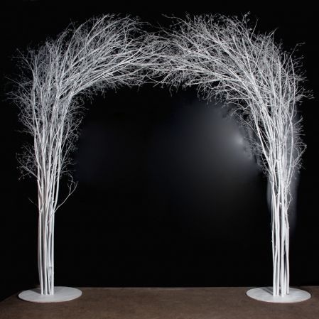 ДА09(з)(F) Декоративная искусственная арка с белыми ветками  350х280см