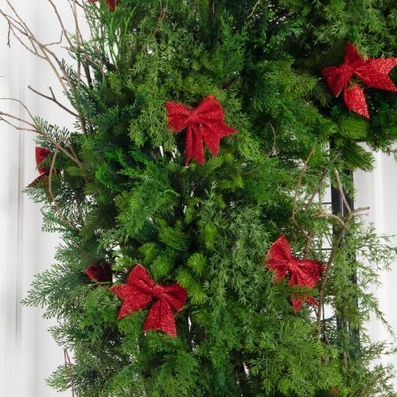 ДЛ182-1(з)(F) Декор входной группы хвойный h252см d305см на прутьях, пристенный