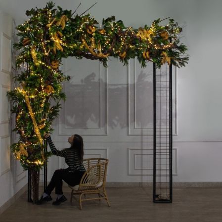 ДЛ193/СВ03т-1(Пр)(Fix)(F) Декор вход.груп. h330 н/прутьях,прист.с гир.Роса в русс.стиле,беж-корич.