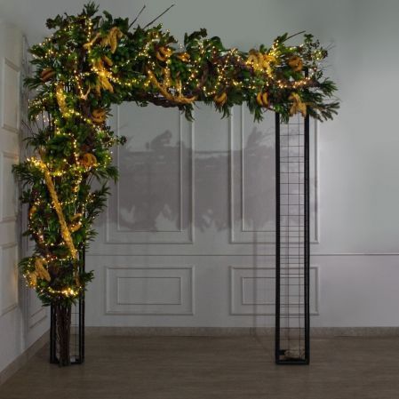 ДЛ193/СВ03т-1(Пр)(Fix)(F) Декор вход.груп. h330 н/прутьях,прист.с гир.Роса в русс.стиле,беж-корич.