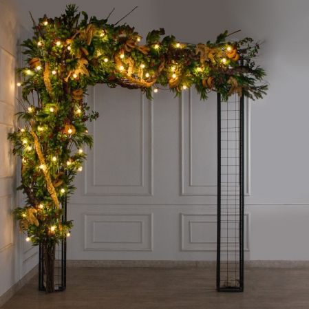 ДЛ193/СВ04-1(Пр)(Fix)(F)Декор вход.груп.h280см н/прутьях,прист.с гир.ретро в русском стиле,беж-кор