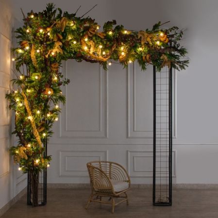 ДЛ193/СВ04-1(Пр)(Fix)(F)Декор вход.груп.h280см н/прутьях,прист.с гир.ретро в русском стиле,беж-кор