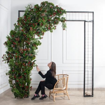 ДЛ175-2(з)(F) Декор входной группы h 260 х L 210  см на прутьях,пристенный, разборный