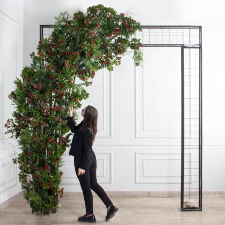 ДЛ175-2(з)(F) Декор входной группы h 260 х L 210  см на прутьях,пристенный, разборный