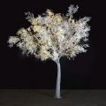 310Гбст/разб/РН/СВ03т/652(F) Ива интерьерная зим. с гирляндой"Роса"желтого цвета h310см d290,белая