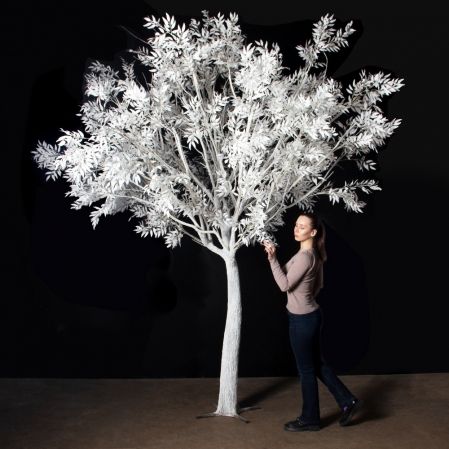 310Гбст/разб/РН/652(F) Ива интерьерная зимняя h310см d290,белая