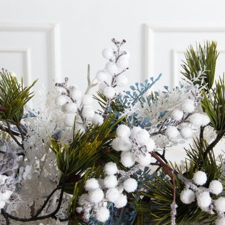 К566(Пр)(F) Композиция искусственная НГ на основании, бело-голубая