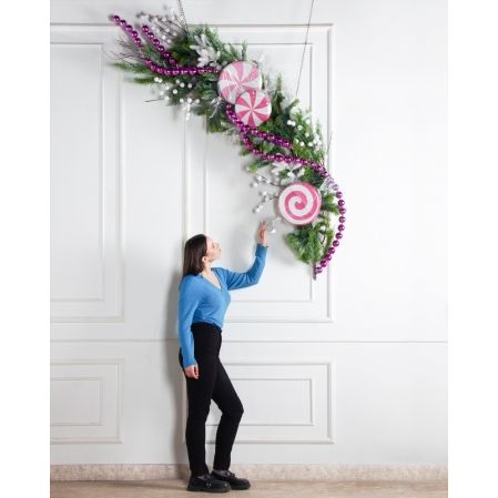 ДЛ196(Пр)(Fix)(F) Декор вход.группы h220 н/прутьях с леденцами, пристенная