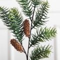 736А/9271-0055(F)(Чп) Ветка еловая с шишками h48см(40+18см) 7частей,2шишки