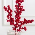 736А/9271-0029/1(F)(Чп) Ветка с красными ягодами h25см(18+7см) 3 ветки