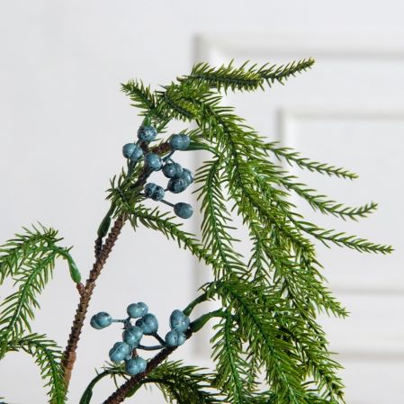 736А/9271-0154(F)(Чп) Ветка еловая с ягодами h108см(61+47см) 4ветки