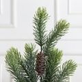 736А/9271-0163(F)(Чп) Ветка еловая НГ с шишкой и блёстками h47см(30+17см) 6частей и 1шишка
