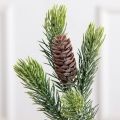 736А/9271-0164(F)(Чп) Ветка еловая НГ с шишкой и блёстками h32см(18+14см) 4части и 1шишка