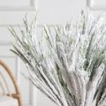 736А/0424-0142(Чп)(F) Трава заснеженная НГ с блестками 7 веток h37см(27+10см)