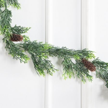736А/9271-0166(Чп)(F) Гирлянда туя Нг с шишками и блёстками h150см 736А/9271-0166(Чп)(F) Гирлянда туя Нг с шишками и блёстками h150см