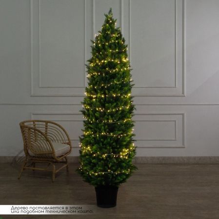 Т210/СВ03т/1460(Пр)(F) Туя искусственная конус h210см с гирляндой Роса Т210/СВ03т/1460(Пр)(F) Туя искусственная конус h210см с гирляндой Роса