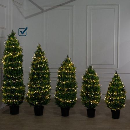 Т210/СВ03т/1460(Пр)(F) Туя искусственная конус h210см с гирляндой Роса Т210/СВ03т/1460(Пр)(F) Туя искусственная конус h210см с гирляндой Роса