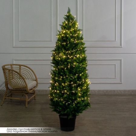 Т180/СВ03т/1460(Пр)(F) Туя искусственная конус h180см с гирляндой Роса Т180/СВ03т/1460(Пр)(F) Туя искусственная конус h180см с гирляндой Роса