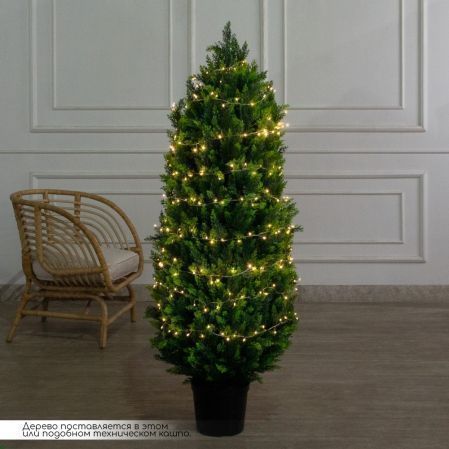 Т150/СВ03т/1460(Пр)(F) Туя искусственная конус h150см с гирляндой Роса Т150/СВ03т/1460(Пр)(F) Туя искусственная конус h150см с гирляндой Роса