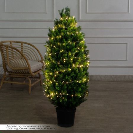 Т120/СВ03т/1460(Пр)(F) Туя искусственная конус h120см с гирляндой Роса Т120/СВ03т/1460(Пр)(F) Туя искусственная конус h120см с гирляндой Роса