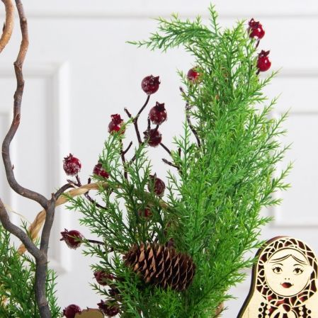 К567(Пр)(F) Композиция искусственная НГ интерьерная в русском стиле, на основании К567(Пр)(F) Композиция искусственная НГ интерьерная в русском стиле, на основании