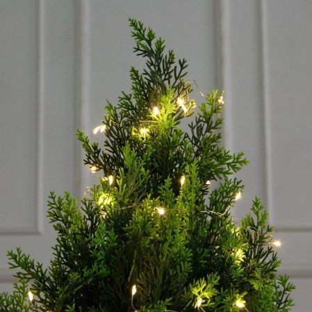 Т100/СВ03т/1460(Пр)(F) Туя искусственная конус h100см с гирляндой Роса Т100/СВ03т/1460(Пр)(F) Туя искусственная конус h100см с гирляндой Роса