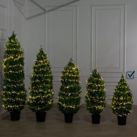 Т100/СВ03т/1460(Пр)(F) Туя искусственная конус h100см с гирляндой Роса Т100/СВ03т/1460(Пр)(F) Туя искусственная конус h100см с гирляндой Роса