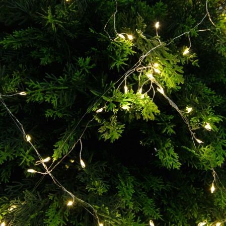 050/Ш/СВ03т/1460(Пр)(F) Туя искусственная шар с гирляндой Роса h65см, d50см