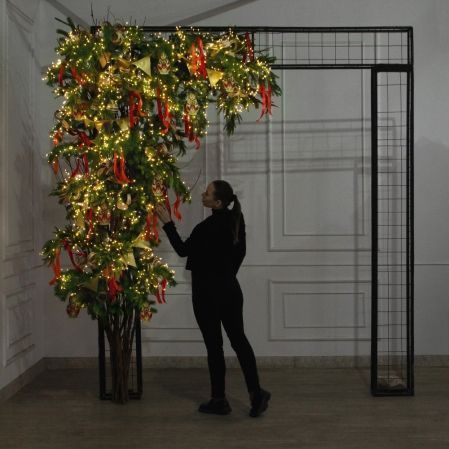 ДЛ197/СВ03т(Пр)(Fix)(F)Декор вх.группы h280см н/прут, прист.,с матрешками в русс. стиле и гир.Роса ДЛ197/СВ03т(Пр)(Fix)(F)Декор вх.группы h280см н/прут, прист.,с матрешками в русс. стиле и гир.Роса