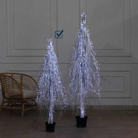 130/РН/СВ03х(Пр)(F) Ель в скандиновском стиле с гирляндой Роса h130см, белая 130/РН/СВ03х(Пр)(F) Ель в скандиновском стиле с гирляндой Роса h130см, белая