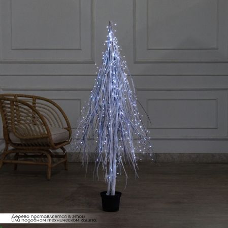 130/РН/СВ03х(Пр)(F) Ель в скандиновском стиле с гирляндой Роса h130см, белая 130/РН/СВ03х(Пр)(F) Ель в скандиновском стиле с гирляндой Роса h130см, белая