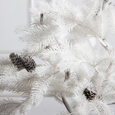 075/ВИТ/653(Пр)(F) Ель искусственная h75см в интерьерном кашпо,белая