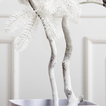 075/ВИТ/653(Пр)(F) Ель искусственная h75см в интерьерном кашпо,белая