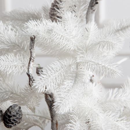 075/ВИТ/653(Пр)(F) Ель искусственная h75см в интерьерном кашпо,белая