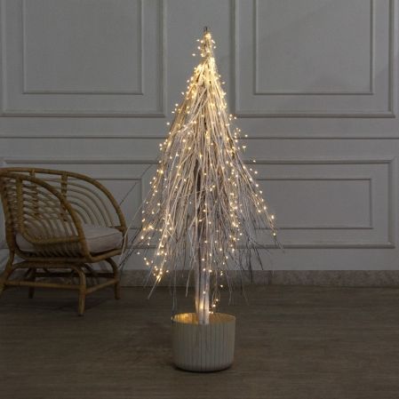 130/РН/СВ03т(Пр)(F) Ель в скандиновском стиле с гирляндой Роса h130см, белая 130/РН/СВ03т(Пр)(F) Ель в скандиновском стиле с гирляндой Роса h130см, белая