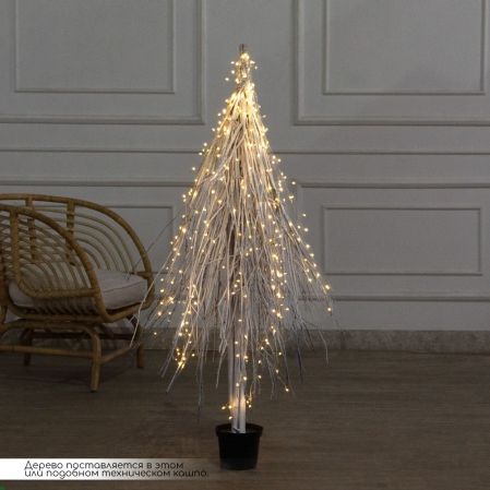 130/РН/СВ03т(Пр)(F) Ель в скандиновском стиле с гирляндой Роса h130см, белая 130/РН/СВ03т(Пр)(F) Ель в скандиновском стиле с гирляндой Роса h130см, белая